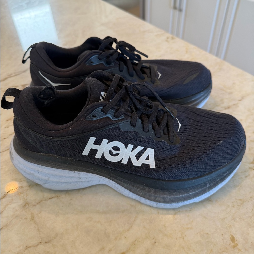 HOKA woman’s Black Running Shoes - Lightweight Cushion size 9D